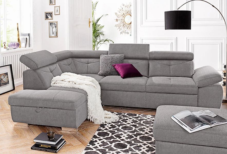 exxpo - sofa fashion Ecksofa "Spring, super bequem und komfortabel mit Armt günstig online kaufen