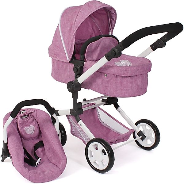 CHIC2000 Kombi-Puppenwagen Linus, Jeans Pink, (Set), günstig online kaufen