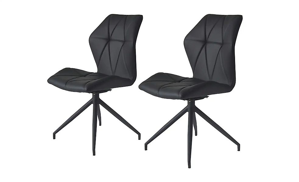 by Living Esszimmerstuhl 2er-Set  Imke ¦ schwarz ¦ Maße (cm): B: 52 H: 90,5 günstig online kaufen