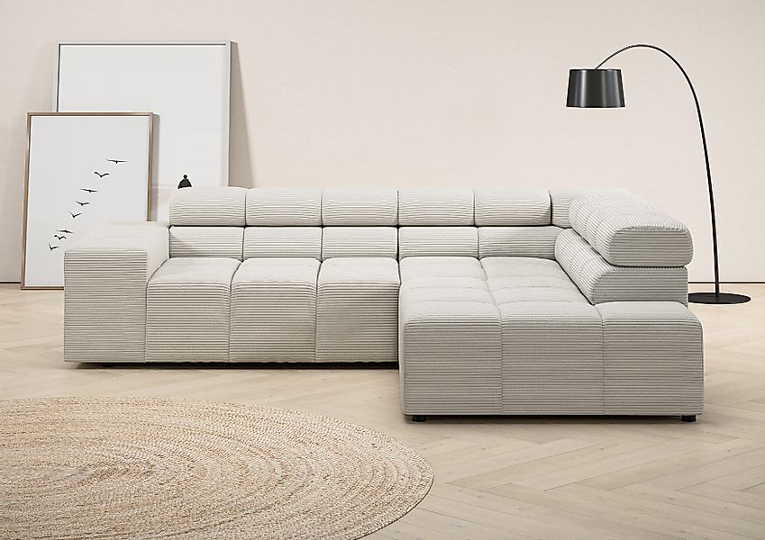 INOSIGN Ecksofa Ancona, incl. Kopfteilverstellung + günstig online kaufen