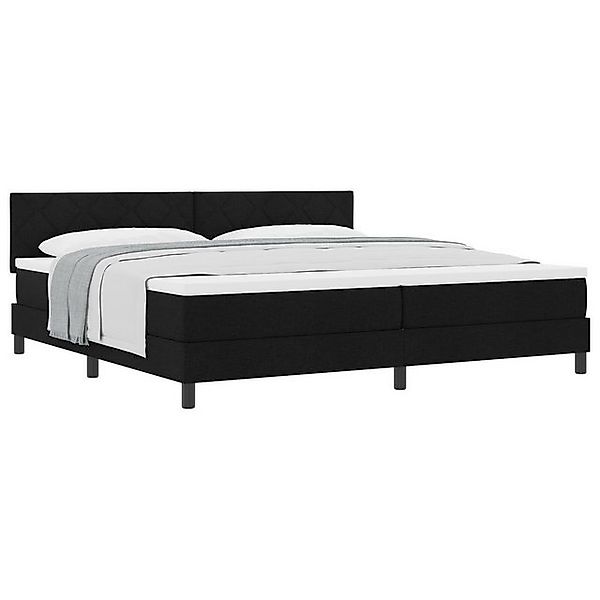 vidaXL Bett Boxspringbett mit Matratze Schwarz 200x200 cm Stoff (1-tlg) günstig online kaufen