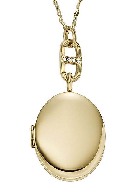 Fossil Collier Fossil Damen-Kette Edelstahl Glasstein günstig online kaufen