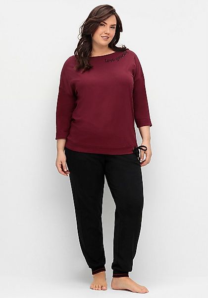 Sheego T-Shirt Oversize-Shirt . mit Bindeband am Saum günstig online kaufen