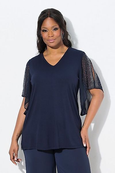 Ulla Popken T-Shirt T-Shirt Ziersteine A-Linie günstig online kaufen