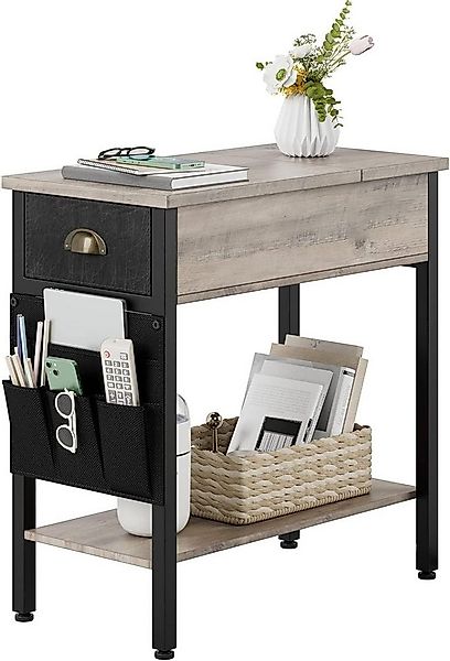 GarveeMore Beistelltisch Beistelltisch mit klappbarer Tischplatte,mit Ablag günstig online kaufen