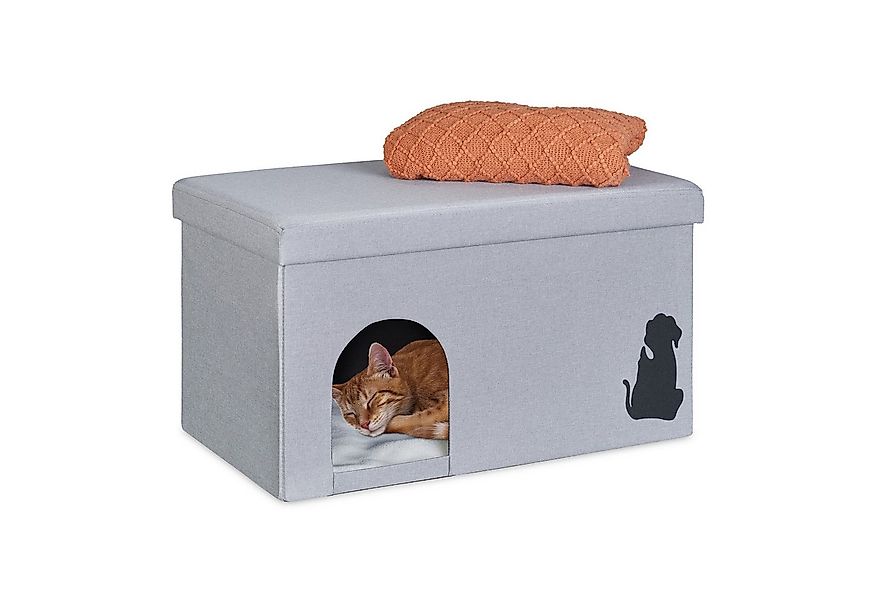 relaxdays Tierhöhle Katzenhöhle mit Deckel günstig online kaufen