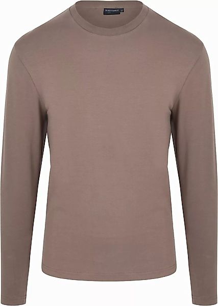 Suitable Respect Longsleeve Heavy T-shirt Taupe - Größe XXL günstig online kaufen