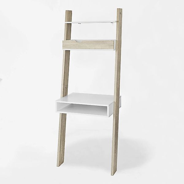 SoBuy Bücherregal mit Schreibtisch Wandregal mit Ablagen Standregal FRG111- günstig online kaufen