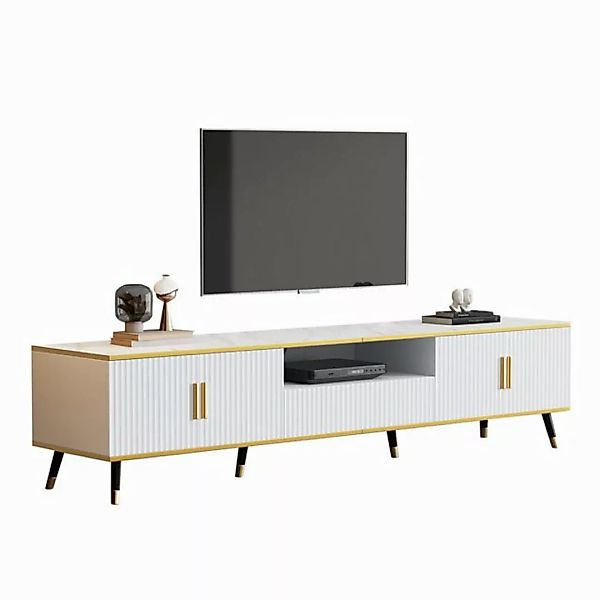 HAUSS SPOLE TV-Schrank 200x40x46cm Lowboard mit 3 Schubladen für Fernseher günstig online kaufen