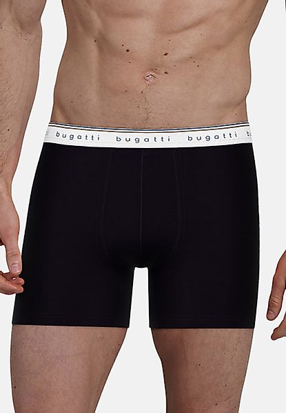 bugatti Boxershorts "Pisa" 3er Pack, breiter Bund, mit Logo, atmungsaktiv, günstig online kaufen
