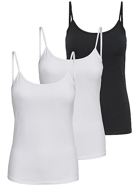 ONLY Tanktop Life Singlet (3-tlg) Figur betont, elastische Baumwollqualität günstig online kaufen