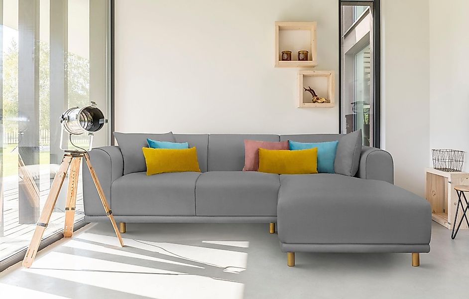 andas Ecksofa "Maroon L-Form", in skandinavischem Design, mit losen Kissen günstig online kaufen