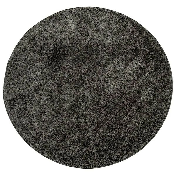 vidaXL Teppich ISTAN Hochflor Glänzend Anthrazit Ø 120 cm 375647 günstig online kaufen