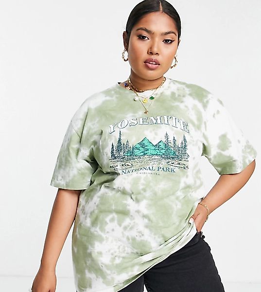 Reclaimed Vintage Inspired – T-Shirt in großen Größen mit „Yosemite“-Print günstig online kaufen