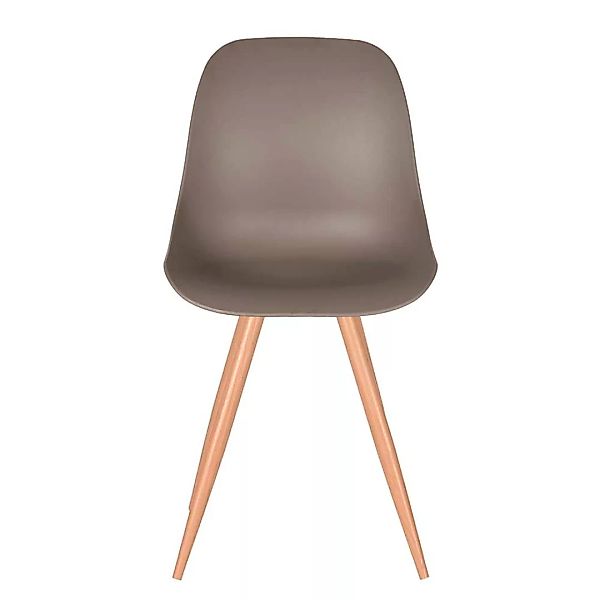 Esstisch Stuhl in Hellbraun Kunststoff Skandi Design (2er Set) günstig online kaufen
