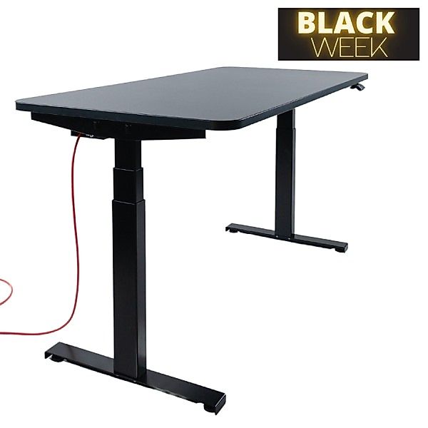 Schreibtisch NewWORK elektrisch höhenverstellbar - Black Edition günstig online kaufen