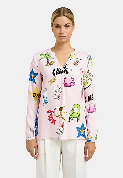 Milano Italy Langarmbluse mit Seitenschlitze günstig online kaufen