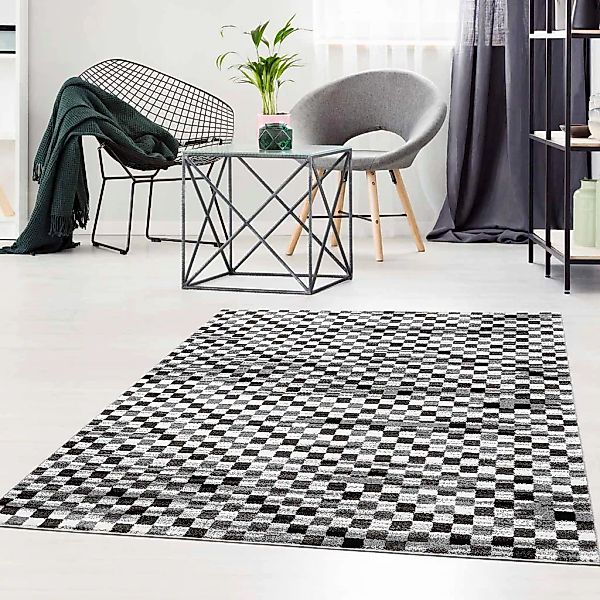 Carpet City Teppich "Moda 1141" rechteckig 11 mm Höhe Kurzflor, Karo, weich günstig online kaufen