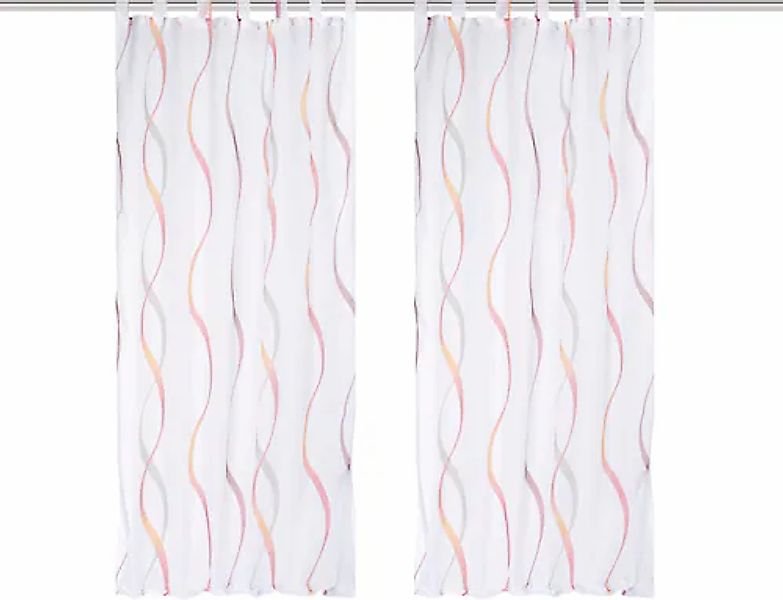 HOME WOHNIDEEN Vorhang »SCHLAUFENSCHAL«, (2 St.), 2er Pack Schlaufenschal b günstig online kaufen