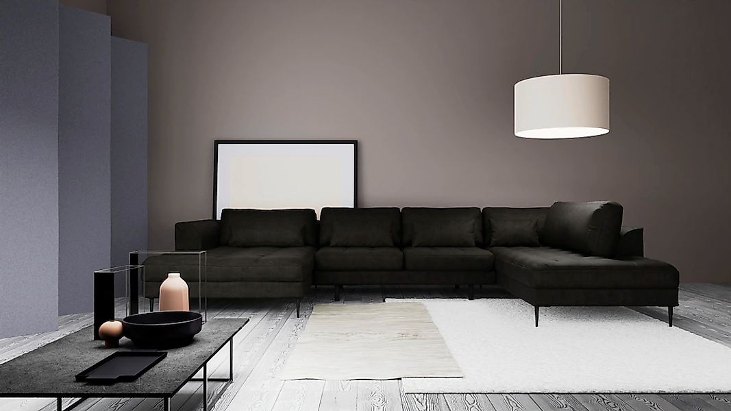 TRENDMANUFAKTUR Wohnlandschaft "Luzi, gemütliches Sofa, extra viel Platz, v günstig online kaufen