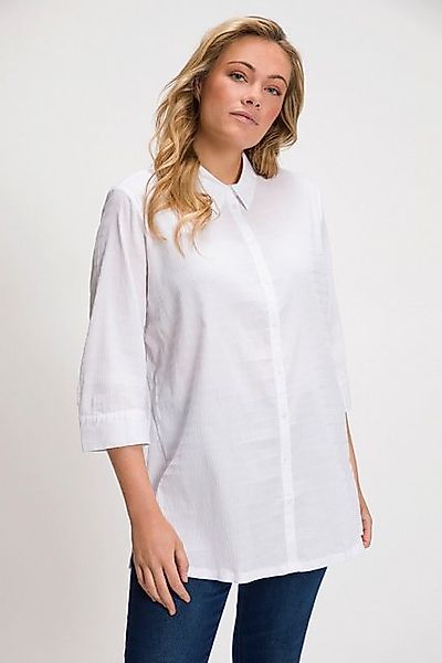 Ulla Popken Hemdbluse Bluse Bubble-Qualität Hemdkragen 3/4-Arm günstig online kaufen