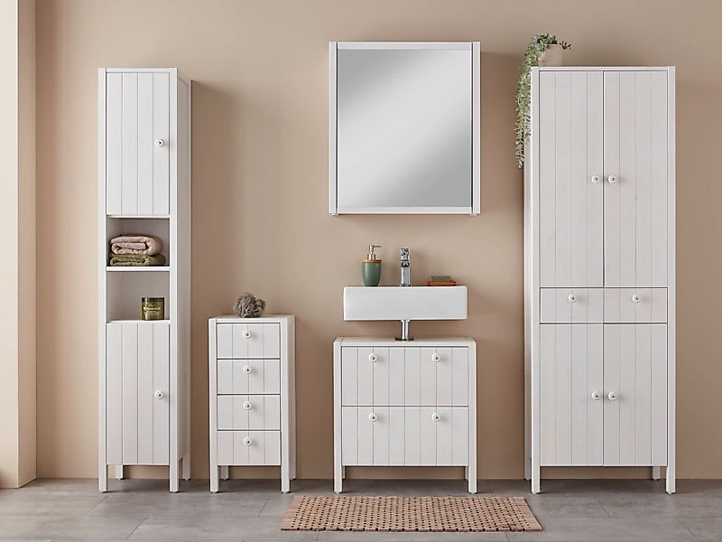Home affaire Hochschrank "Tina" Badmöbel, Schrank, Breite 31,5 cm, Massivho günstig online kaufen