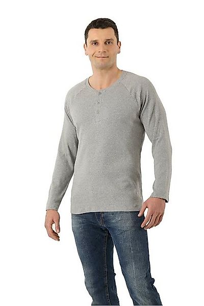 Albert Kreuz Langarmshirt Bio Henley-Shirt Raglan gerippt Langarm günstig online kaufen