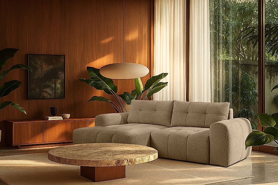 KONSIMO® Ecksofa RAVIA mit Schlaffunktion, Modern-Stil, günstig online kaufen