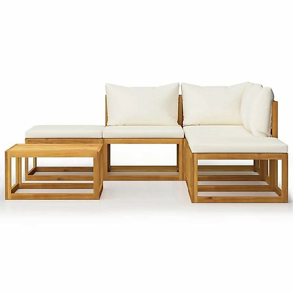 6-tlg. Garten-lounge-set Mit Auflagen Massivholz Akazie günstig online kaufen