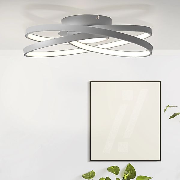 Brilliant LED-Deckenleuchte Labyrinth 40 cm Grau günstig online kaufen