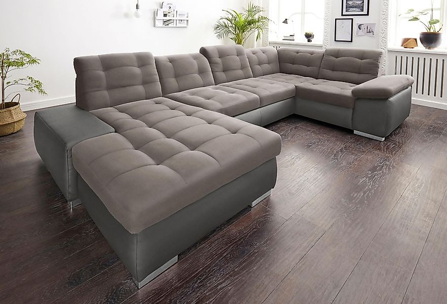 sit&more Wohnlandschaft "Ontario U-Form", XXL, wahlweise mit Bettfunktion günstig online kaufen