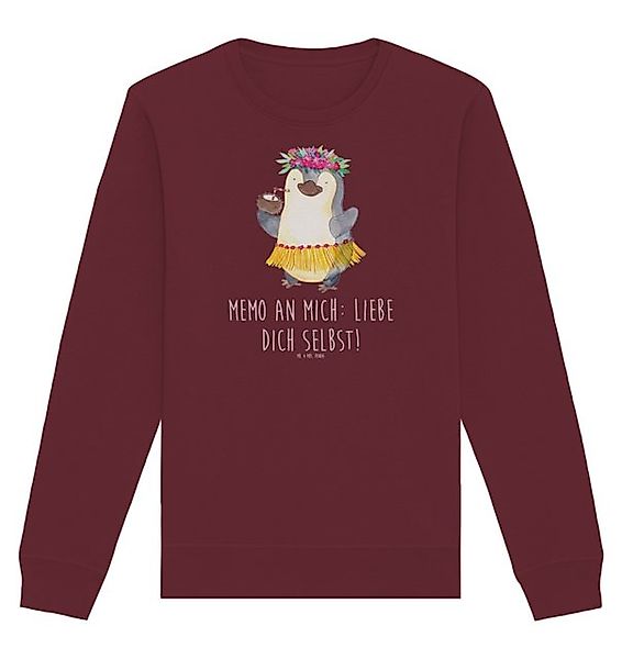 Mr. & Mrs. Panda Longpullover Größe XL Pinguin Kokosnuss - Burgundy - Gesch günstig online kaufen