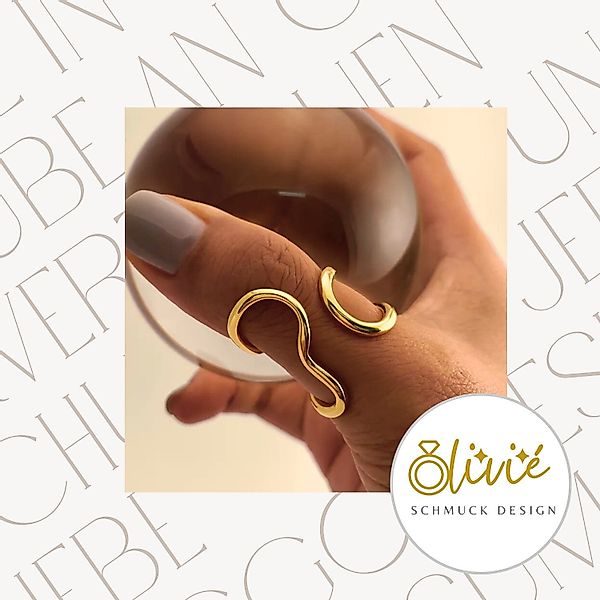 XCOAST Fingerring Verstellbarer Edelstahlring Gold im günstig online kaufen