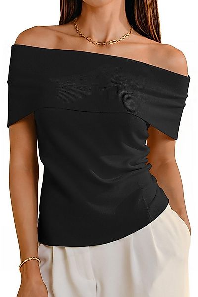 Arach&Cloz T-Shirt Damen Oberteile mit wandelbarem Ausschnitt günstig online kaufen