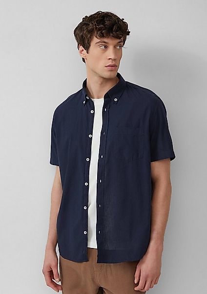 s.Oliver Kurzarmhemd Hemd Regular Fit: Kurzarmhemd mit Struktur-Streifen un günstig online kaufen