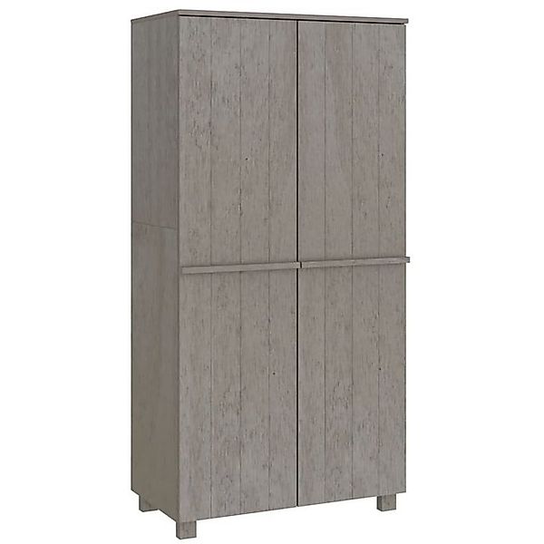 furnicato Kleiderschrank HAMAR Hellgrau 89x50x180 cm Massivholz Kiefer (1-S günstig online kaufen