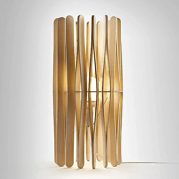 Fabbian Stick Holz-Tischleuchte, zylindrisch günstig online kaufen