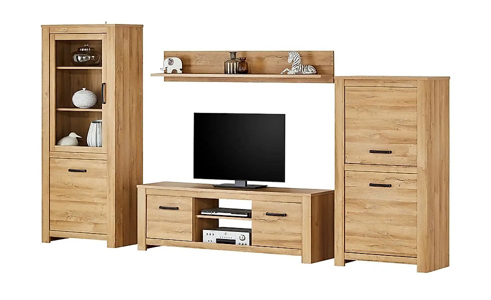 Wohnkombination  Cagliari ¦ holzfarben ¦ Maße (cm): B: 334 H: 185 T: 42.0 W günstig online kaufen