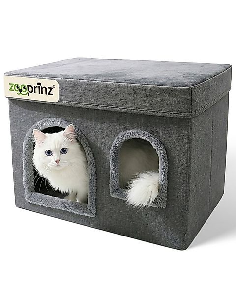 Zooprinz Katzenhaus Katzenhöhle Sammy, Fenster und Wendekissen, faltbar, st günstig online kaufen