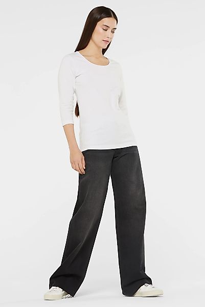 SENSES.THE LABEL Rundhalsshirt mit Elasthan-Anteil günstig online kaufen