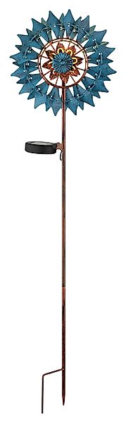 GLOBO LIGHTING LED Solarleuchte »SOLARLEUCHTE METALL GOLDFARBEN PATINIERT, günstig online kaufen