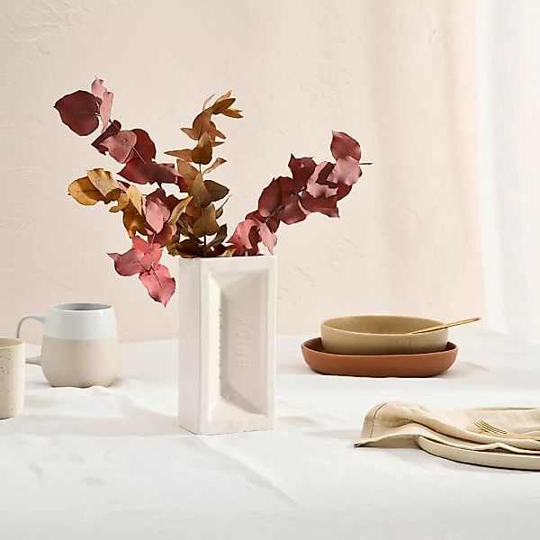 StolenForm London Brick Vase, Weiss - MADE.com günstig online kaufen