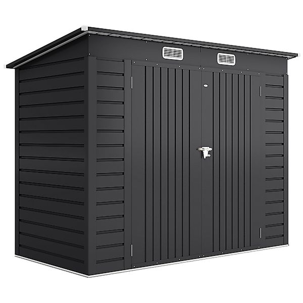 Outsunny Gerätehaus aus Stahl, 2,7 m² Geräteschuppen mit Doppeltür, Gartens günstig online kaufen
