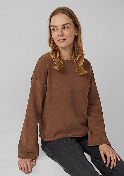 s.Oliver Longpullover Strickpullover Weicher Strickpullover mit Naht-Detail günstig online kaufen