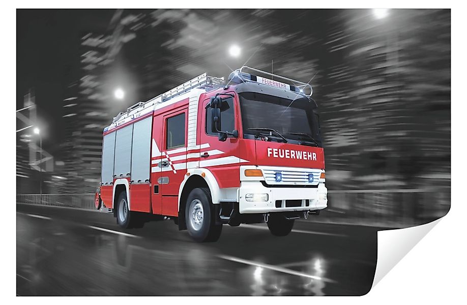 Wallarena Fototapete Kinderzimmer Jungen Feuerwehr Auto günstig online kaufen
