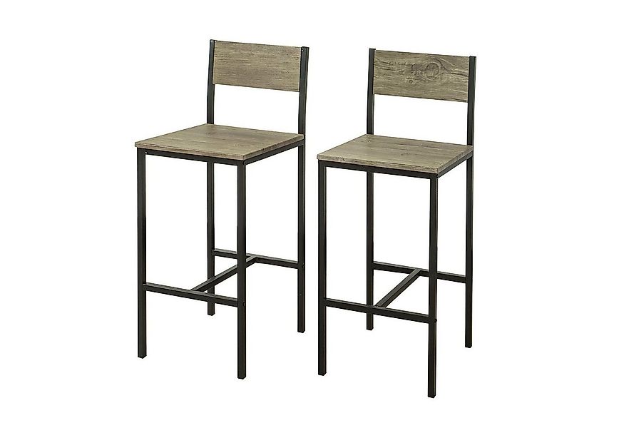 SoBuy Barhocker FST53 (2 St), 2-er Set Barstühle mit Rücken-Lehne Thekenstü günstig online kaufen