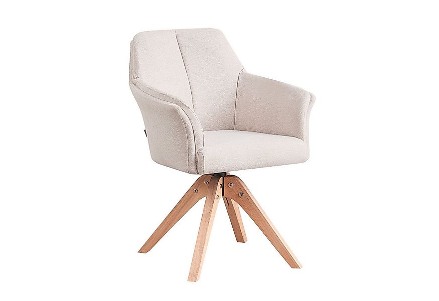 B&D home Polsterstuhl DAISY (1 St), drehbar, gepolstert mit Armlehnen, Holz günstig online kaufen