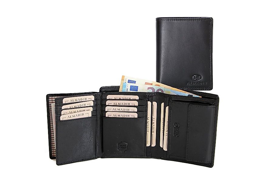 ALMADIH Brieftasche Herren Leder P2H Portemonnaie RFID Geldbörse Hochformat günstig online kaufen