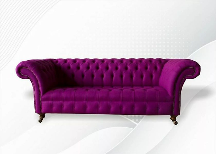 JVmoebel Chesterfield-Sofa Lila Chesterfield Couch Dreisitzer luxus moderne günstig online kaufen