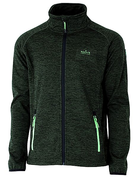 Kjelvik Fleecejacke Mike Sweatjacke mit kontrastfarbenen günstig online kaufen